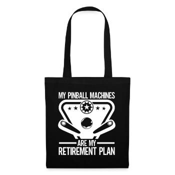 My Retirement Plan Pinball Machine Collector - Stoffbeutel - Schwarz - Vorne