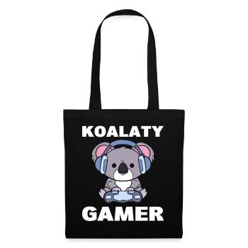 Koala Wortspiele Gamer - Stoffbeutel - Schwarz - Vorne