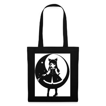 Fairycore Ästhetik Skelett Fee Goth Grunge G - Stoffbeutel - Schwarz - Vorne