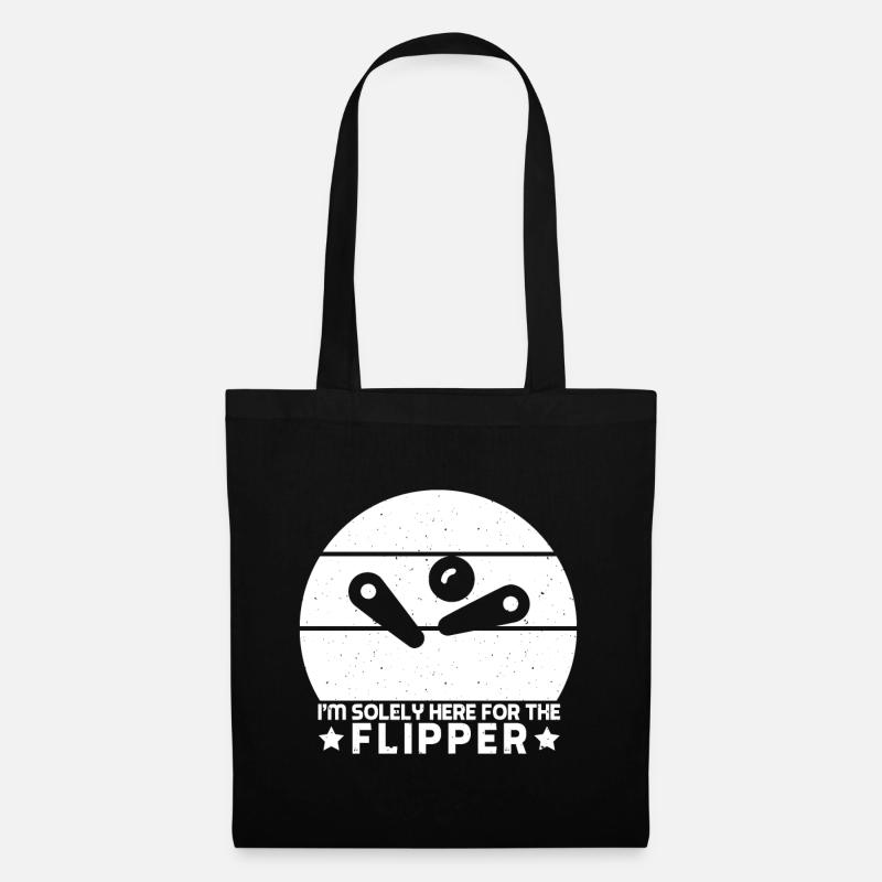 I´m Solely Here For The Flipper Pinball GIft Idea - Stoffbeutel - Schwarz