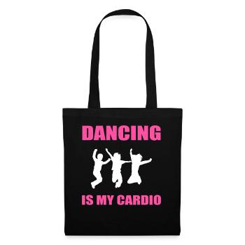 Dancing Is My Cardio Hip -Hop -Tänzer - Stoffbeutel - Schwarz - Vorne