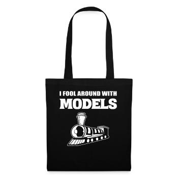 I Fool Around With Models Engineman - Stoffbeutel - Schwarz - Vorne