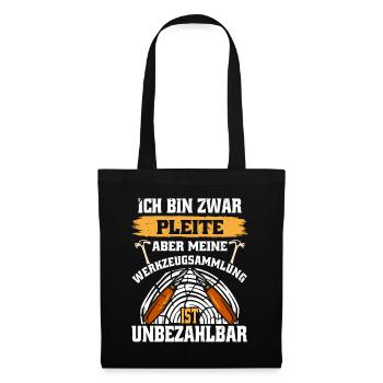Holzschnitzer Holzschnitzerei - Stoffbeutel - Schwarz - Vorne