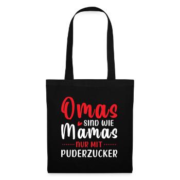 Omas sind wie Mamas - Stoffbeutel - Schwarz - Vorne