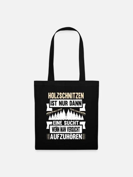 Zimmermann Schreiner Holz - Stoffbeutel - Schwarz