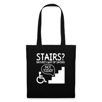 Fauteuil roulant Fauteuil roulant Handicap Drôle - Sac en tissu - noir - Devant