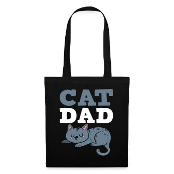Cat Dad Katzenvater - Stoffbeutel - Schwarz - Vorne