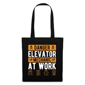 Funny Elevator Inspector Danger Elevator Mechanic - Tote Bag - black - Front