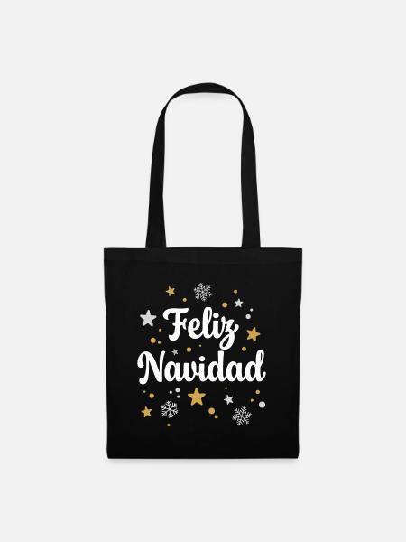 Feliz Navidad - Stoffbeutel - Schwarz