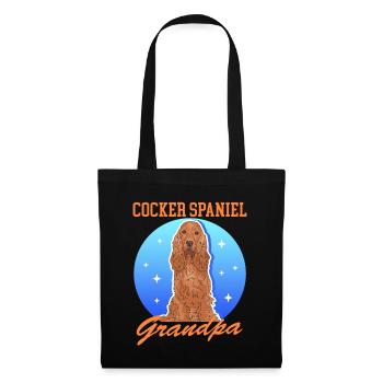 Cocker Spaniel Grandpa Dog Cocker Spaniel Gift - Tote Bag - black - Front