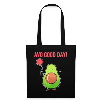 Avo Good Day Vegan - Stoffbeutel - Schwarz - Vorne