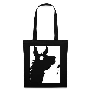 Funny Llama Silhouette Cheeky Fun Llamas - Tote Bag - black - Front