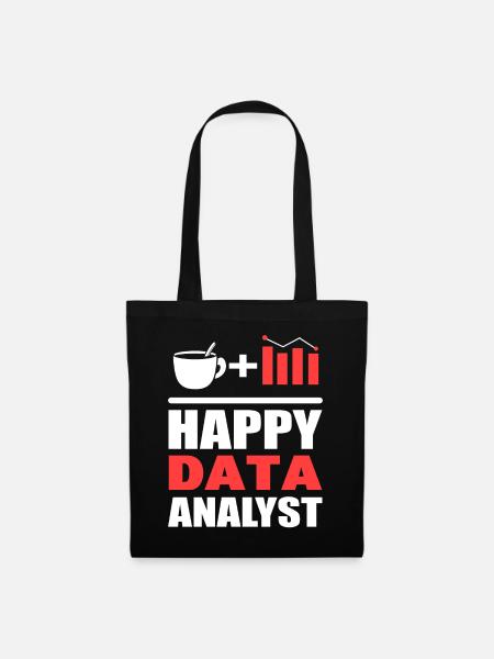 Glücklicher Datenanalyst Systemanalytiker - Stoffbeutel - Schwarz
