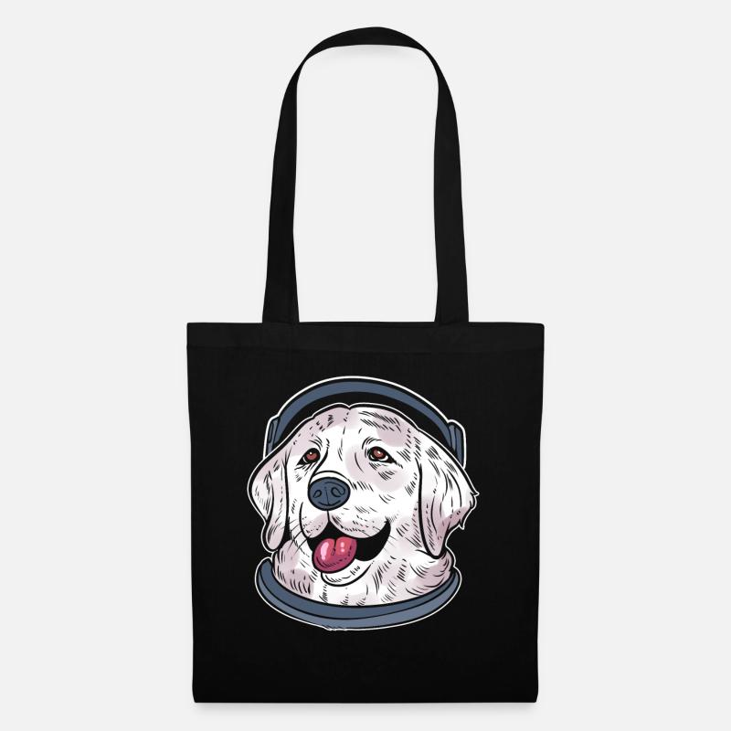 Golden Retriever Astronaut Space Pilot - Stoffbeutel - Schwarz