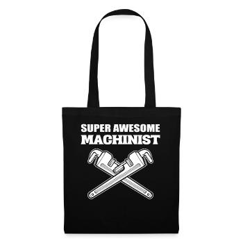 Maschinistischer Humor Maschinist - Stoffbeutel - Schwarz - Vorne