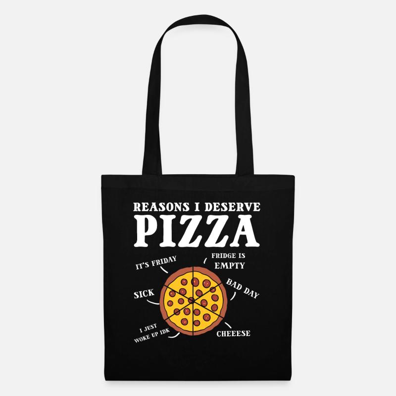 Pizza -Humor Pizza -Lieferant - Stoffbeutel - Schwarz