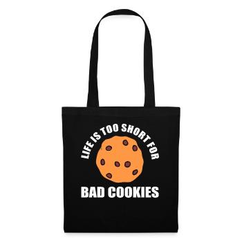 Life Is Too Short For Bad Cookies Konditor - Stoffbeutel - Schwarz - Vorne