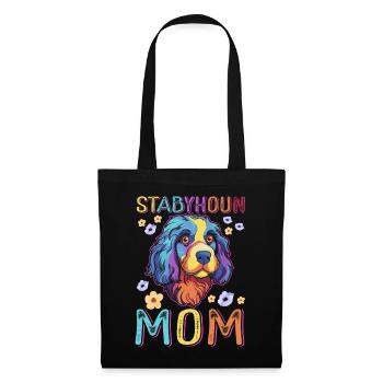 Cadeau de propriétaire de chien Stabyhoun Mom Stabijhoun - Sac en tissu - noir - Devant