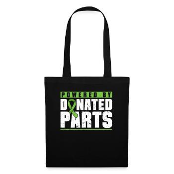 Don d’organes Greffe d’organes Don d’organes - Sac en tissu - noir - Devant