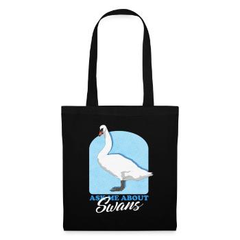 Schwäne Schwan Schwanenliebhaber Geschenk - Stoffbeutel - Schwarz - Vorne
