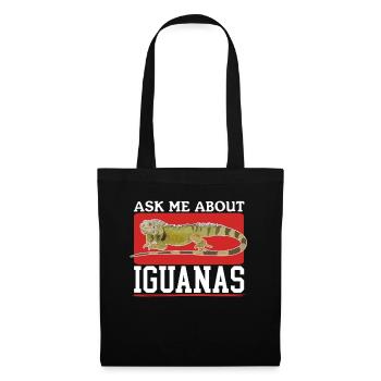 Iguana Reptile Lizard Iguanas Gift - Tote Bag - black - Front