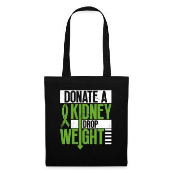 Organspender Niere Organtransplantation - Stoffbeutel - Schwarz - Vorne