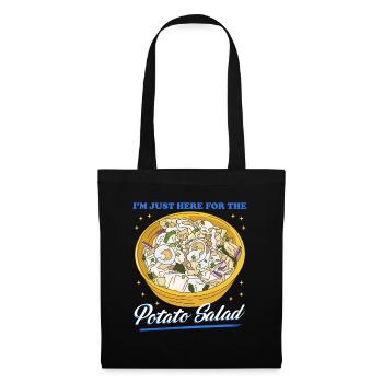 Salade de pommes de terre avec mayonnaise cadeau - Sac en tissu - noir - Devant