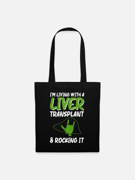 Organspender Leber Organtransplantation - Stoffbeutel - Schwarz