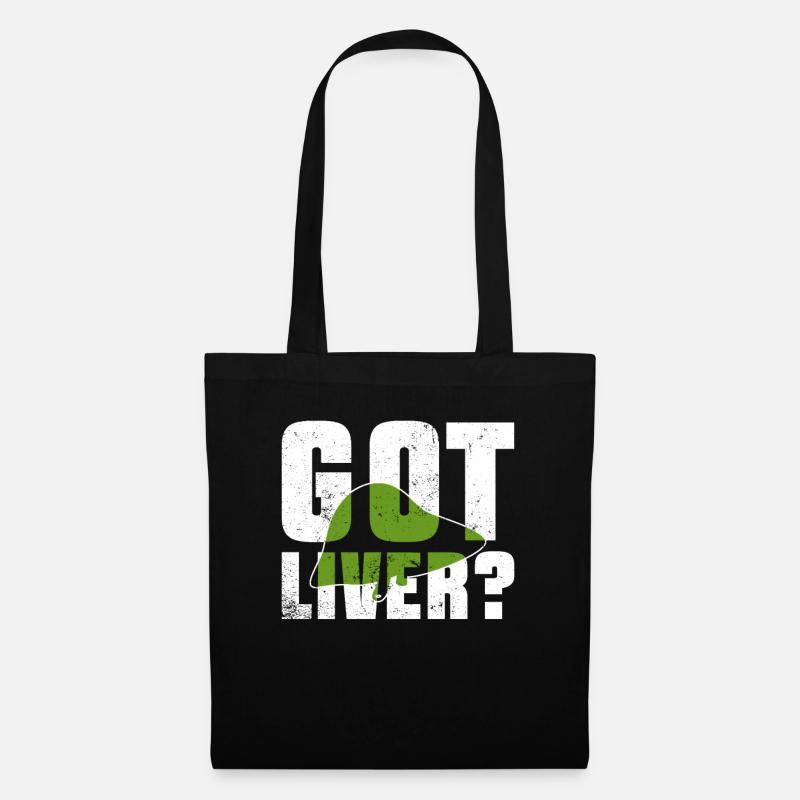 Organspender Leber Organtransplantation - Stoffbeutel - Schwarz
