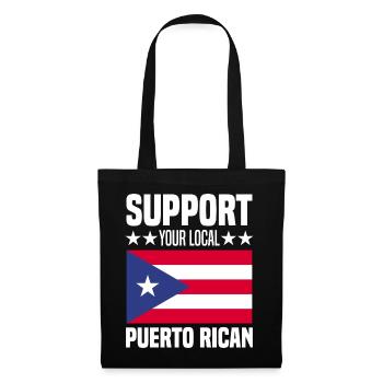 Puerto Rico Geschenkidee | Puerto Ricaner Heimat - Stoffbeutel - Schwarz - Vorne