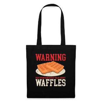Gaufres Gaufres Lover Gaufre Cadeau - Sac en tissu - noir - Devant