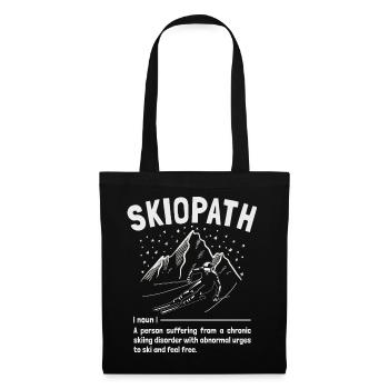 Skiopath Definition Spaß Après-Ski-Skifahrer - Stoffbeutel - Schwarz - Vorne