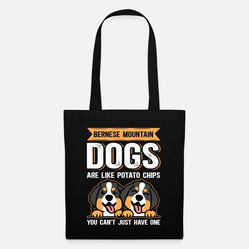 Berner Sennenhund Schweizer Sennenhunde Geschenk - Stoffbeutel - Schwarz