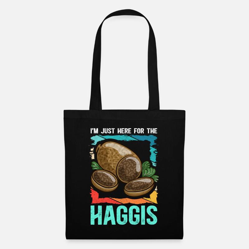 Haggis essen schottisches Gericht Geschenk - Stoffbeutel - Schwarz