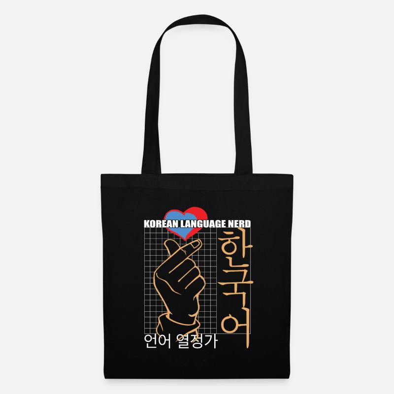 Koreanische Sprache Nerd Perfekter Gesprächsstarter - Stoffbeutel - Schwarz