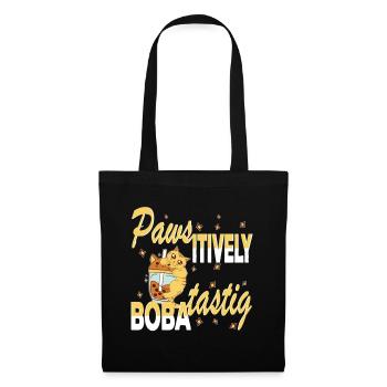 Chat Boba mordant à la patte-itively Boba-tastique - Sac en tissu - noir - Devant