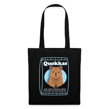 Quokka Kurzschwanzkängurus Quokkas Geschenk - Stoffbeutel - Schwarz - Vorne