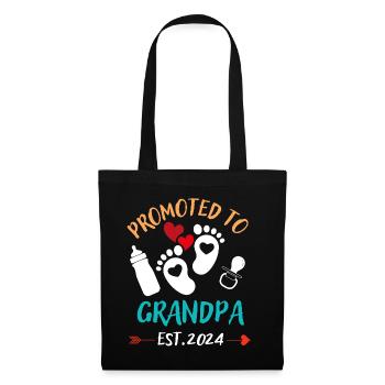 Promu grand-père 2024 Fête des grands-pères - Sac en tissu - noir - Devant