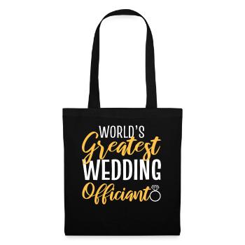 Lustige Hochzeitsoffizierin Richter - Stoffbeutel - Schwarz - Vorne