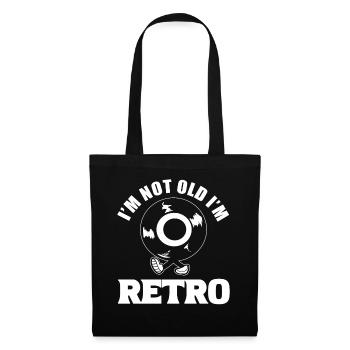 I'm Not Old I'm Retro Vinylsammler - Stoffbeutel - Schwarz - Vorne