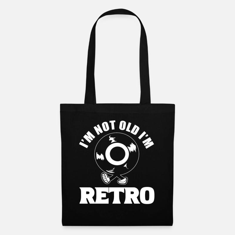 I'm Not Old I'm Retro Vinylsammler - Stoffbeutel - Schwarz