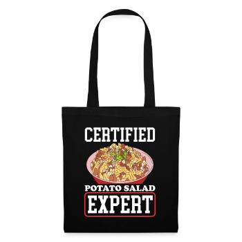 Salade de pommes de terre Expert salade de pommes de terre cadeau - Sac en tissu - noir - Devant