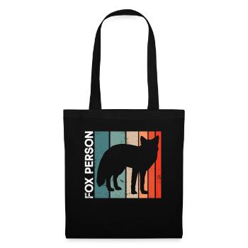 Cadeaux amusants pour les amoureux du renard - Sac en tissu - noir - Devant