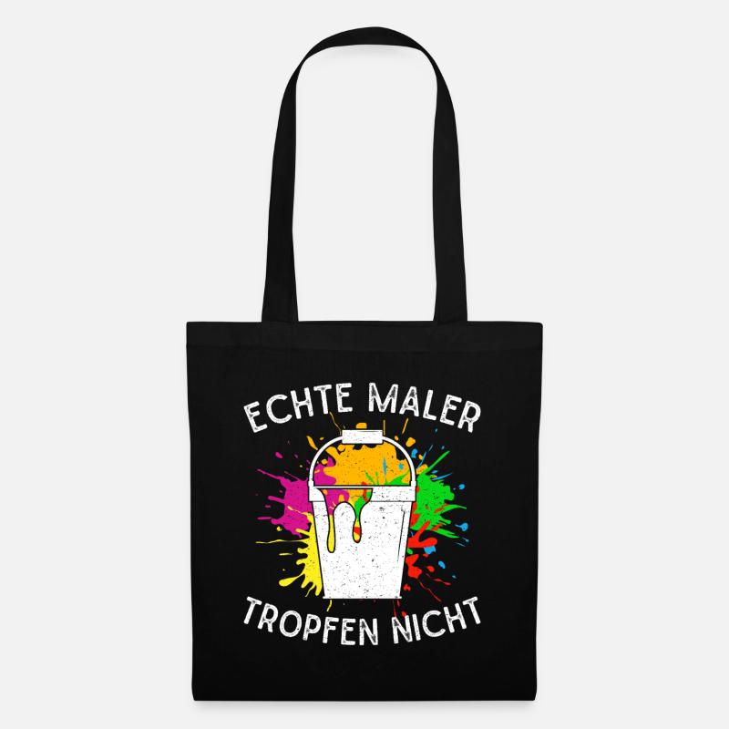 Malermeister Echte Maler tropfen Nicht Maler Idee - Stoffbeutel - Schwarz