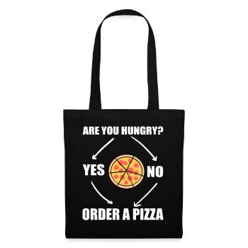 Lustiger Pizza -Liebhaber Pizzabäcker - Stoffbeutel - Schwarz - Vorne