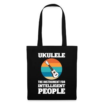 Lustiger Ukelele -Liebhaber Luthier - Stoffbeutel - Schwarz - Vorne
