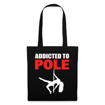 Lustiger Poledance Fitness Tänzerin - Stoffbeutel - Schwarz - Vorne