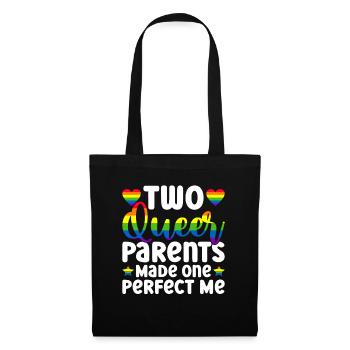 Gay Pride Queer Eltern Homo-Ehe - Stoffbeutel - Schwarz - Vorne