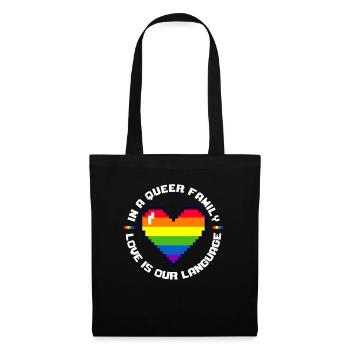 Gay Pride Parents queer Mariage gay - Sac en tissu - noir - Devant