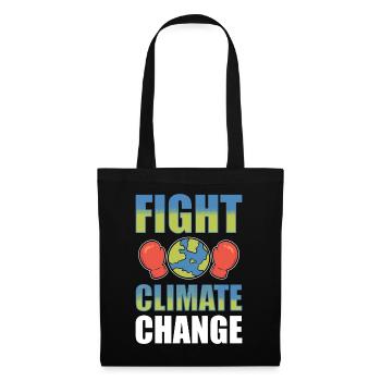 Fight Climate Change Umweltschützer - Stoffbeutel - Schwarz - Vorne